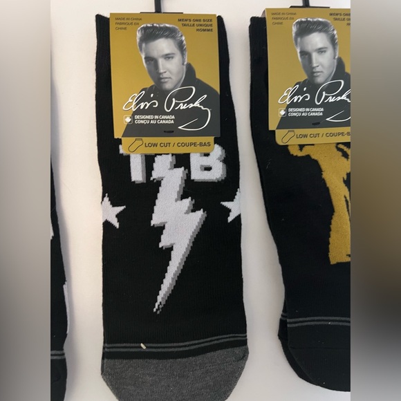 Elvis Presley Low Cut Socks / Lot of 3 / New - Picture 2 of 10